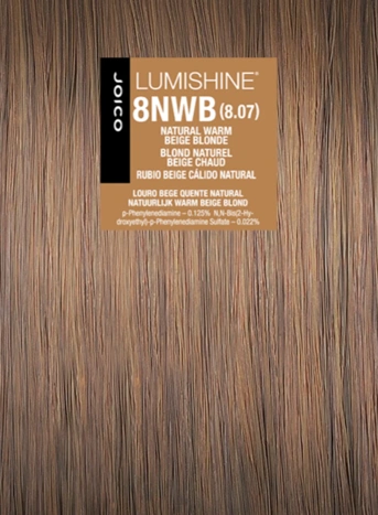 Joico Lumishine Permanent Créme - 8NWB (8.07) Natural Warm Beige Blonde Hajfesték 74ml főképe